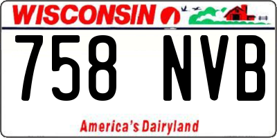 WI license plate 758NVB