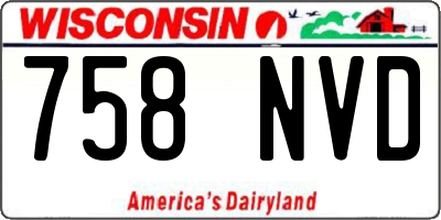 WI license plate 758NVD