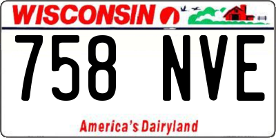 WI license plate 758NVE