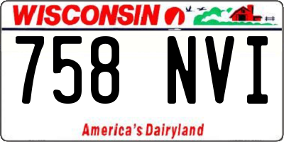 WI license plate 758NVI