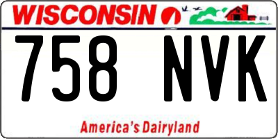 WI license plate 758NVK