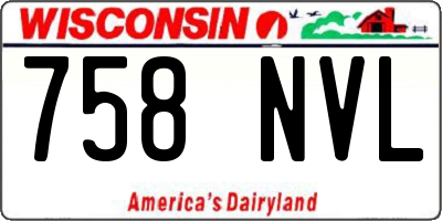 WI license plate 758NVL