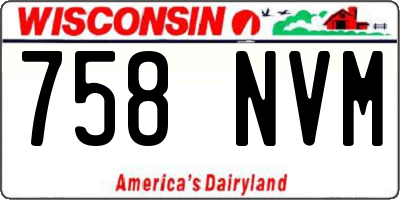 WI license plate 758NVM