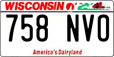 WI license plate 758NVO