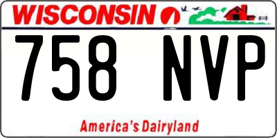 WI license plate 758NVP
