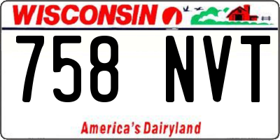 WI license plate 758NVT