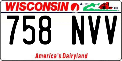 WI license plate 758NVV