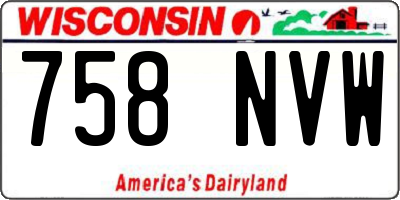 WI license plate 758NVW