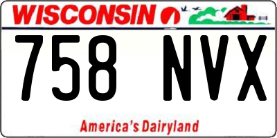 WI license plate 758NVX