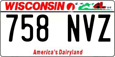 WI license plate 758NVZ