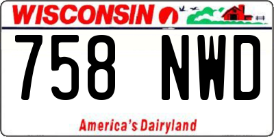 WI license plate 758NWD