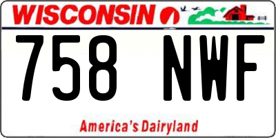 WI license plate 758NWF