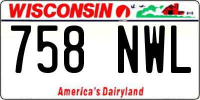 WI license plate 758NWL