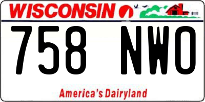WI license plate 758NWO
