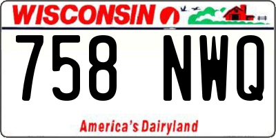 WI license plate 758NWQ
