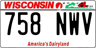 WI license plate 758NWV