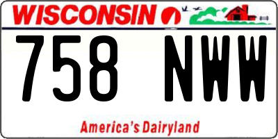 WI license plate 758NWW