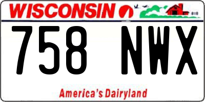 WI license plate 758NWX
