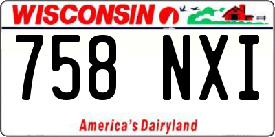WI license plate 758NXI