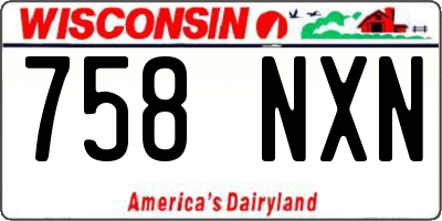 WI license plate 758NXN
