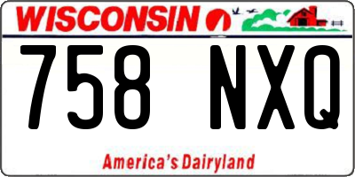 WI license plate 758NXQ