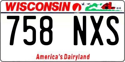 WI license plate 758NXS