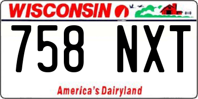 WI license plate 758NXT