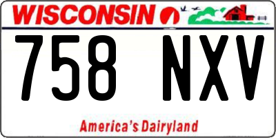WI license plate 758NXV