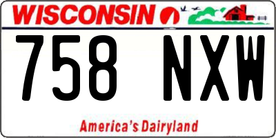WI license plate 758NXW
