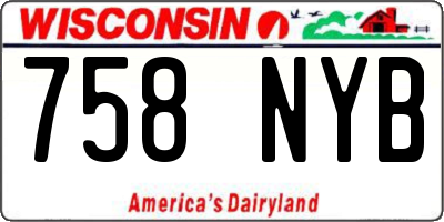 WI license plate 758NYB