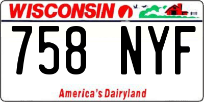 WI license plate 758NYF