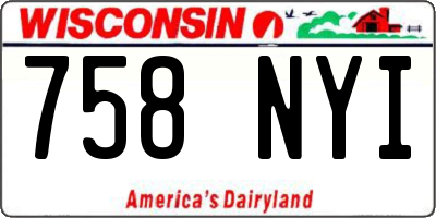 WI license plate 758NYI