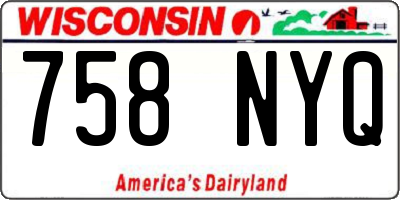 WI license plate 758NYQ