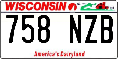 WI license plate 758NZB