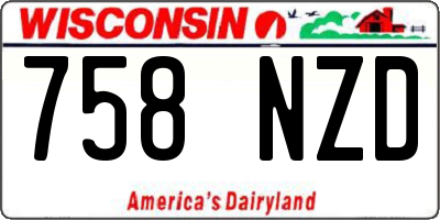 WI license plate 758NZD