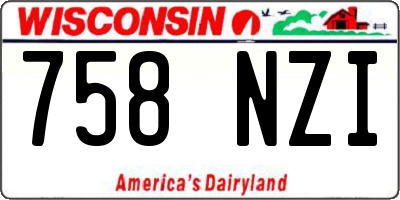 WI license plate 758NZI