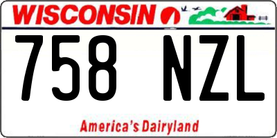 WI license plate 758NZL