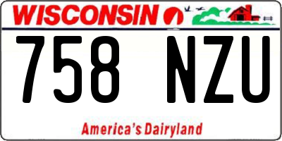WI license plate 758NZU