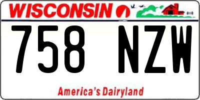 WI license plate 758NZW