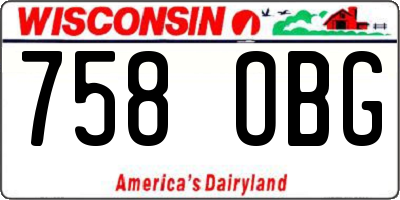WI license plate 758OBG