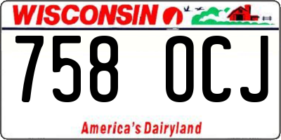 WI license plate 758OCJ