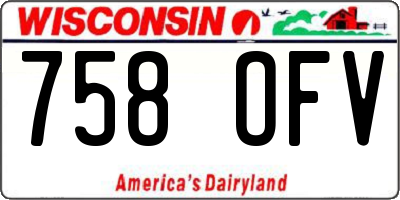 WI license plate 758OFV