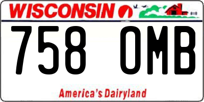 WI license plate 758OMB