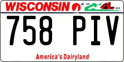 WI license plate 758PIV
