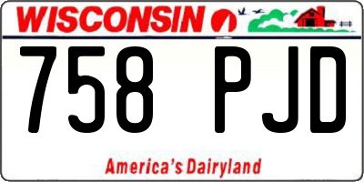 WI license plate 758PJD