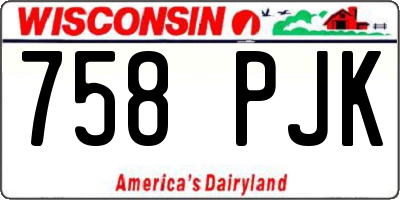 WI license plate 758PJK