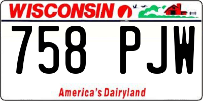 WI license plate 758PJW
