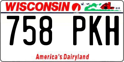 WI license plate 758PKH