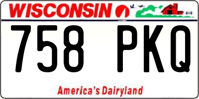 WI license plate 758PKQ