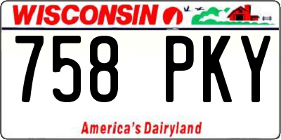 WI license plate 758PKY